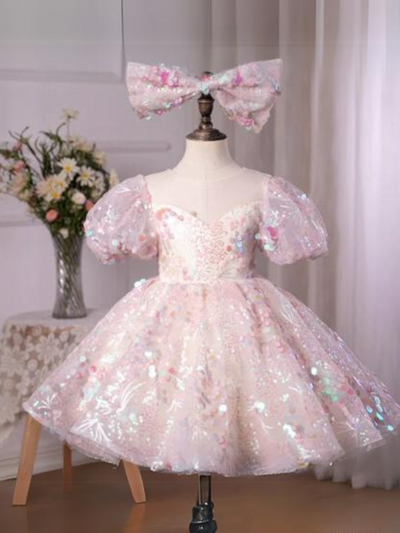 Pink Sequin Magic Mini Special Occasion Dress