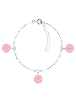 Sterling Silver Daisy Bracelet