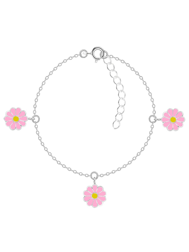 Sterling Silver Daisy Bracelet Mia Belle Girls