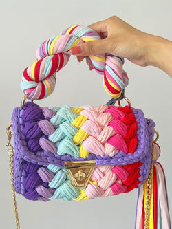 Colorful Woven Crossbody Bag