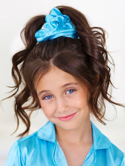 Turquoise Silk Scrunchie