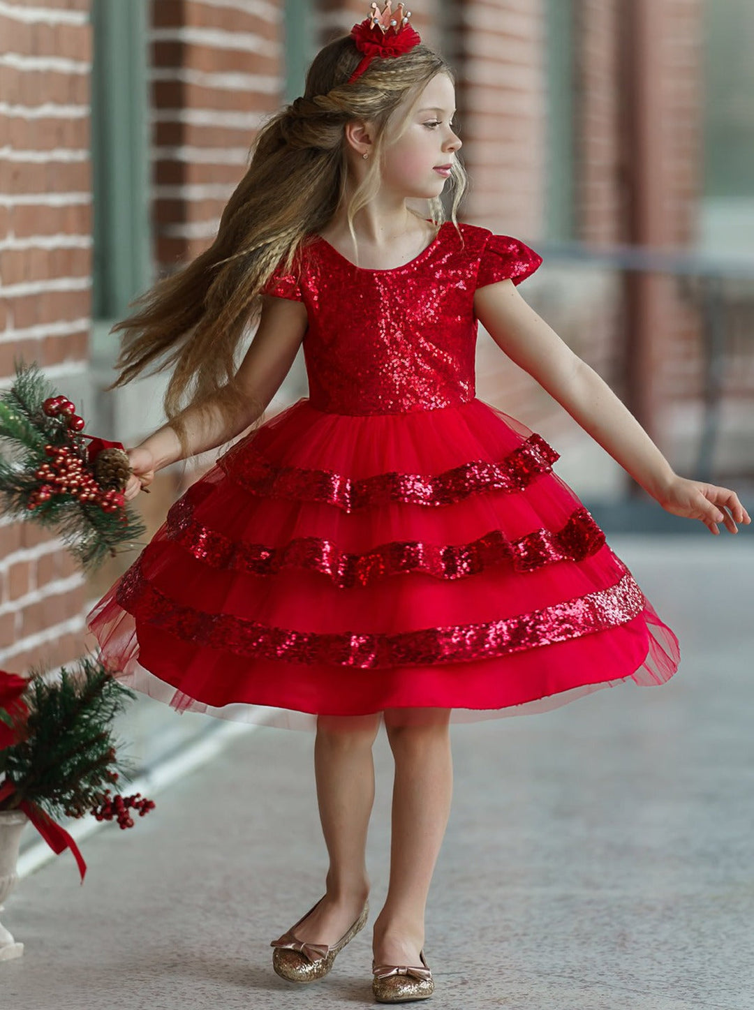 Sparkle With Joy Red Sequin Tulle Holiday Dress Mia Belle Girls Sparkle With Joy Red Sequin Tulle Holiday Dress Mia Belle Girls