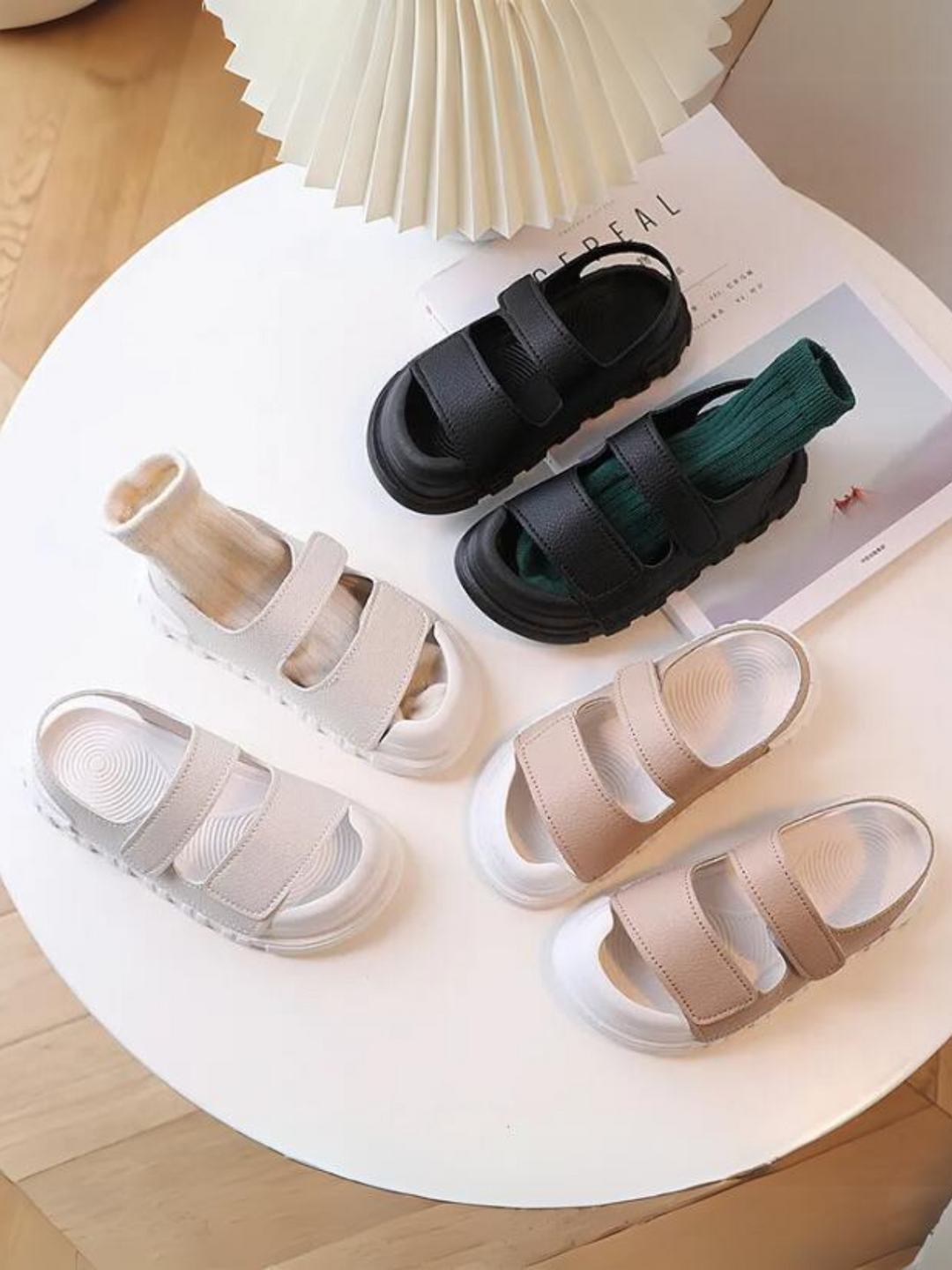 Girls Modern Minimalist Strap Sandals By Liv and Mia Mia Belle Girls