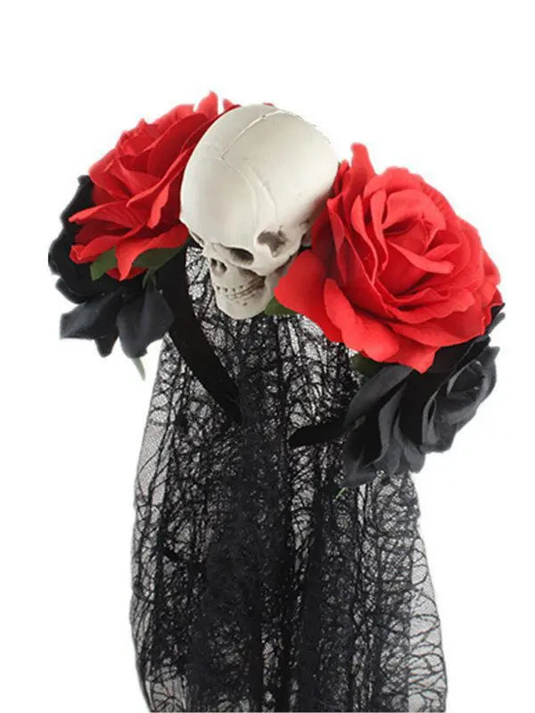 Halloween Accessories | Sugar Skull Veil Headband | Mia Belle Girls