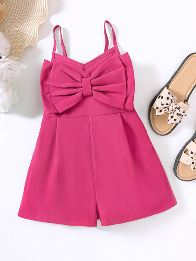 Mia Belle Girls Big Bow Romper | Girls Spring Outfits