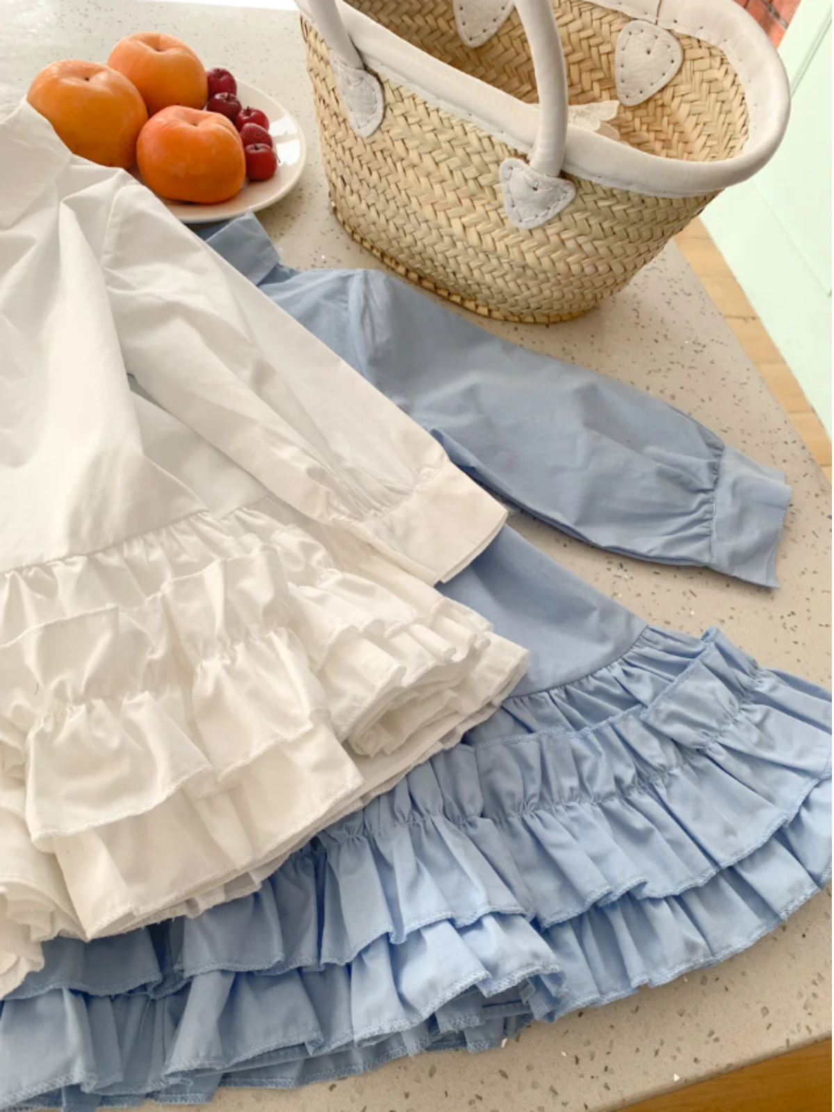 White Long Sleeve Ruffled Dress | Cowgirl Fashion | Mia Belle Girls