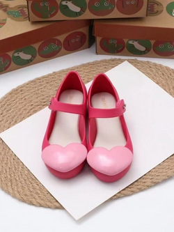 Red Heart Jelly Flats by Liv and Mia