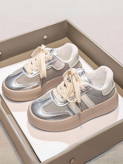 Mia Belle Girls Striped Platform Sneakers | Shoes By Liv And Mia