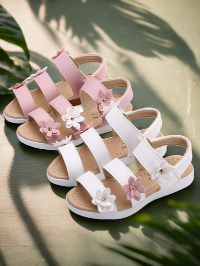 Mia Belle Girls Strappy Floral Sandals | Shoes By Liv and Mia