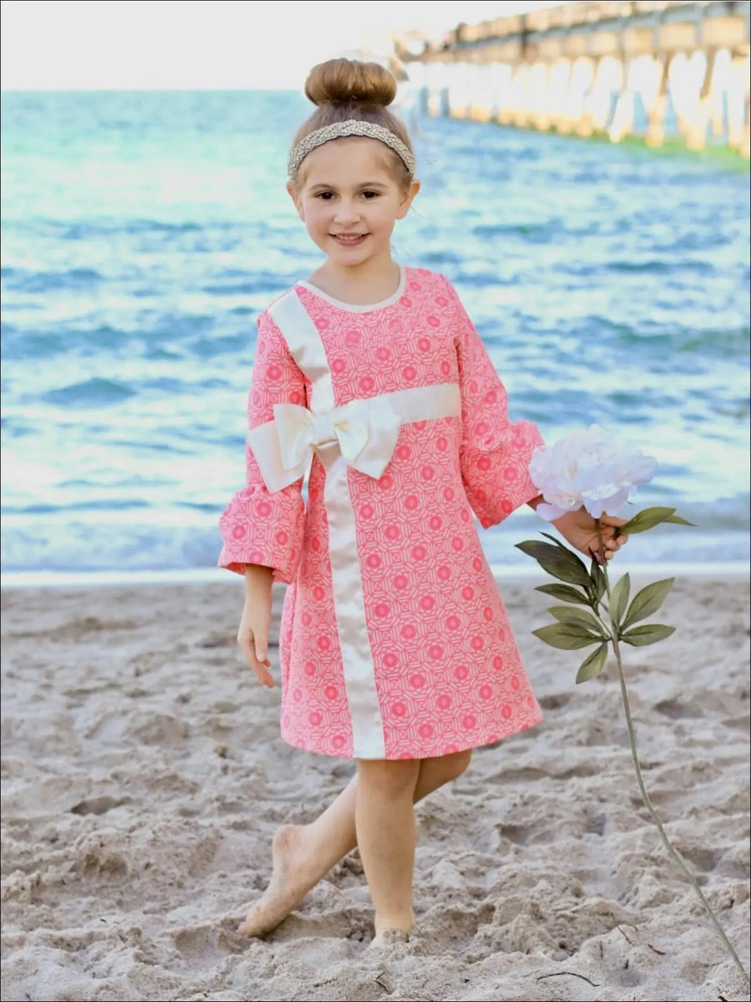 Giftwrapped Present A-Line Dress Mia Belle Girls Giftwrapped Present A-Line Dress Mia Belle Girls