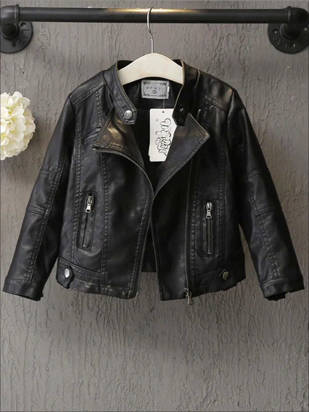 Clothes Newborn Baby Leather Jacket Newborn Black Jacket Harley
