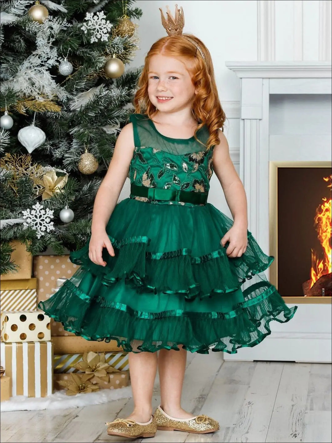 Girls Winter Formal Dress | Chiffon Embroidered Tiered Holiday Dress Mia Belle Girls Girls Winter Formal Dress | Chiffon Embroidered Tiered Holiday Dress Mia Belle Girls