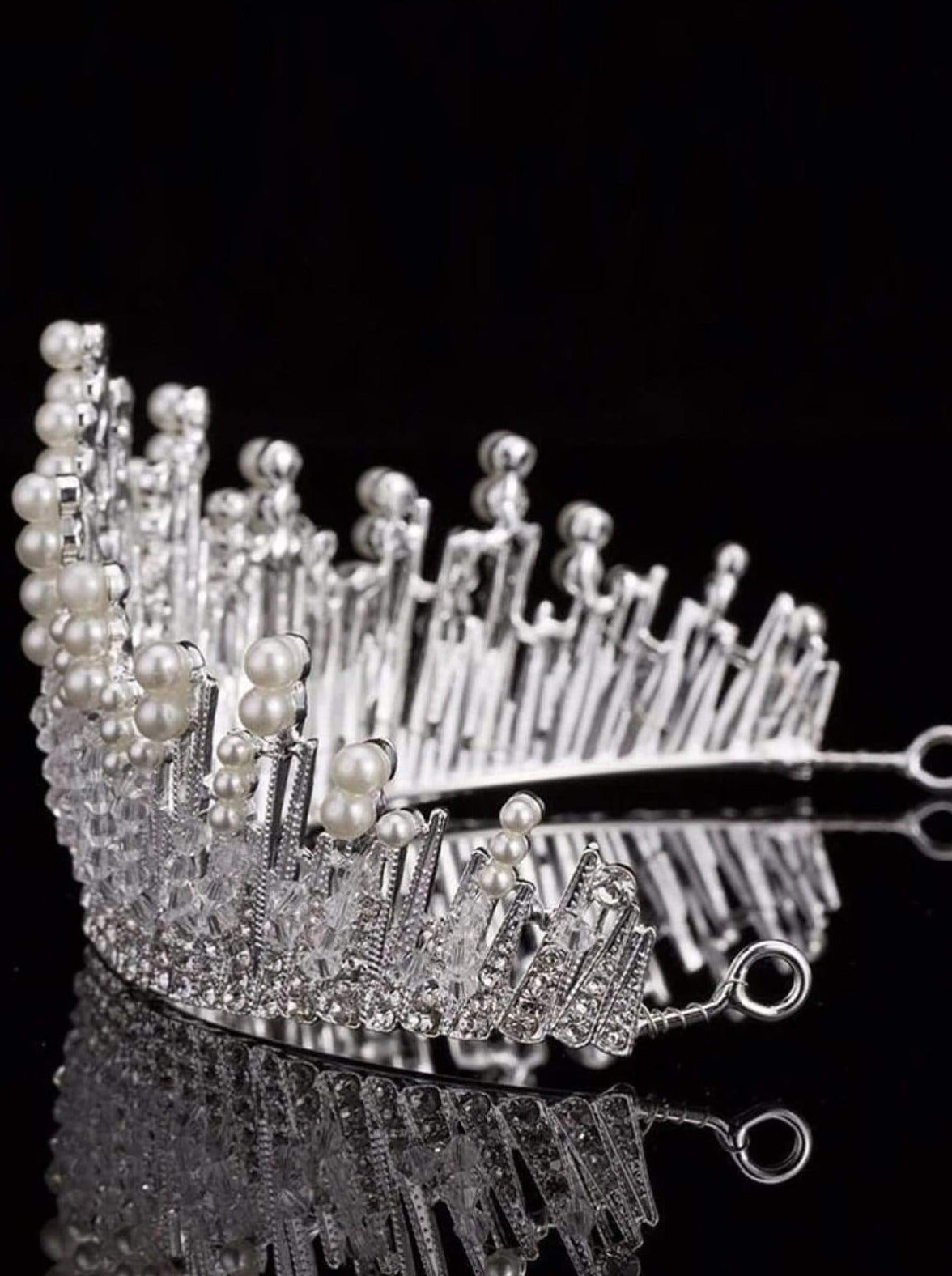 Tiara Girls Snow Queen Pearl and Icicle Tiara Crown – Mia Belle Girls