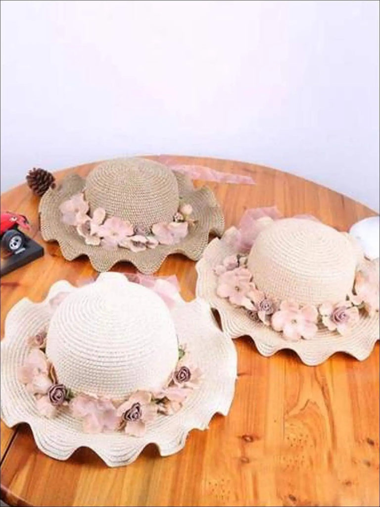 Women’s floral straw bolo hat size small WITHMOONS Women Floral Straw Crochet Sun Cap Summer Bowler  main image 2