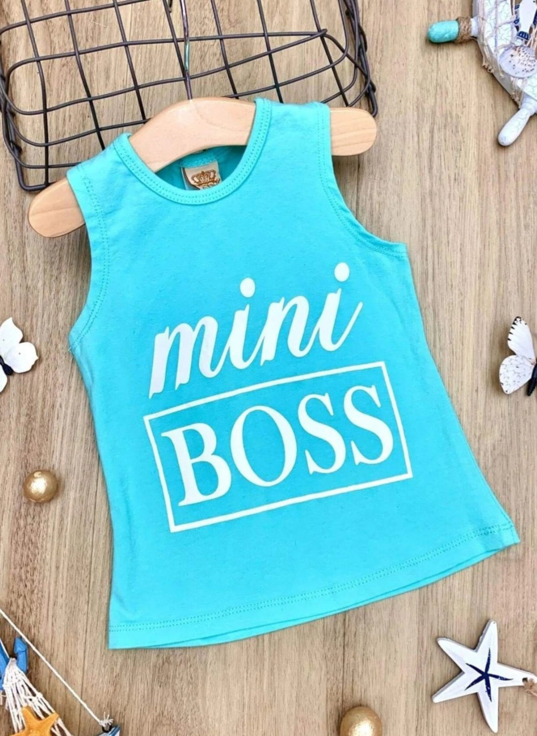 Mini Boss Mint Tank Top – Mia Belle Girls