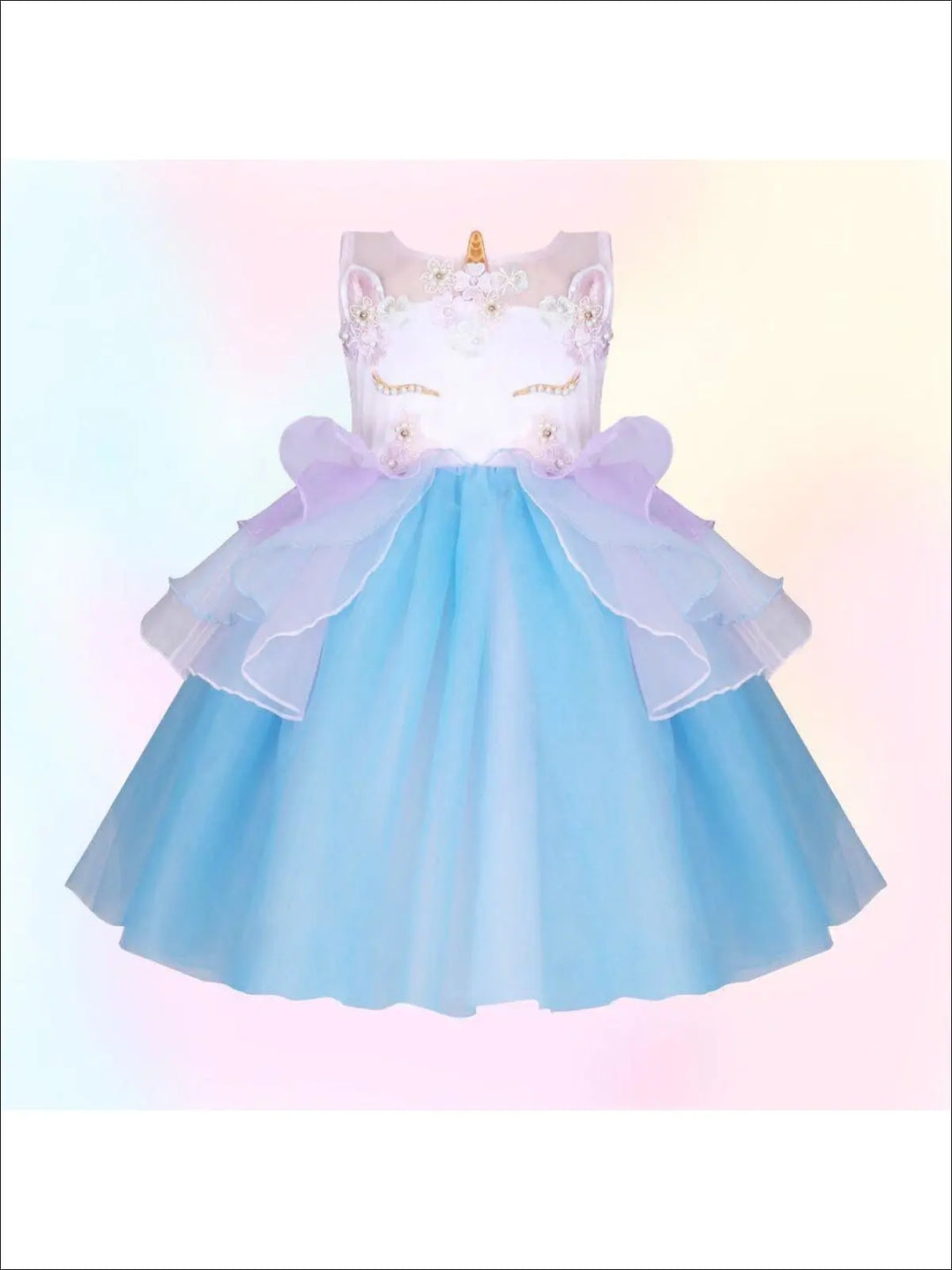 Mia Belle Girls Unicorn Princess Tulle Halloween Dress Mia Belle Girls Unicorn Princess Tulle Halloween Dress