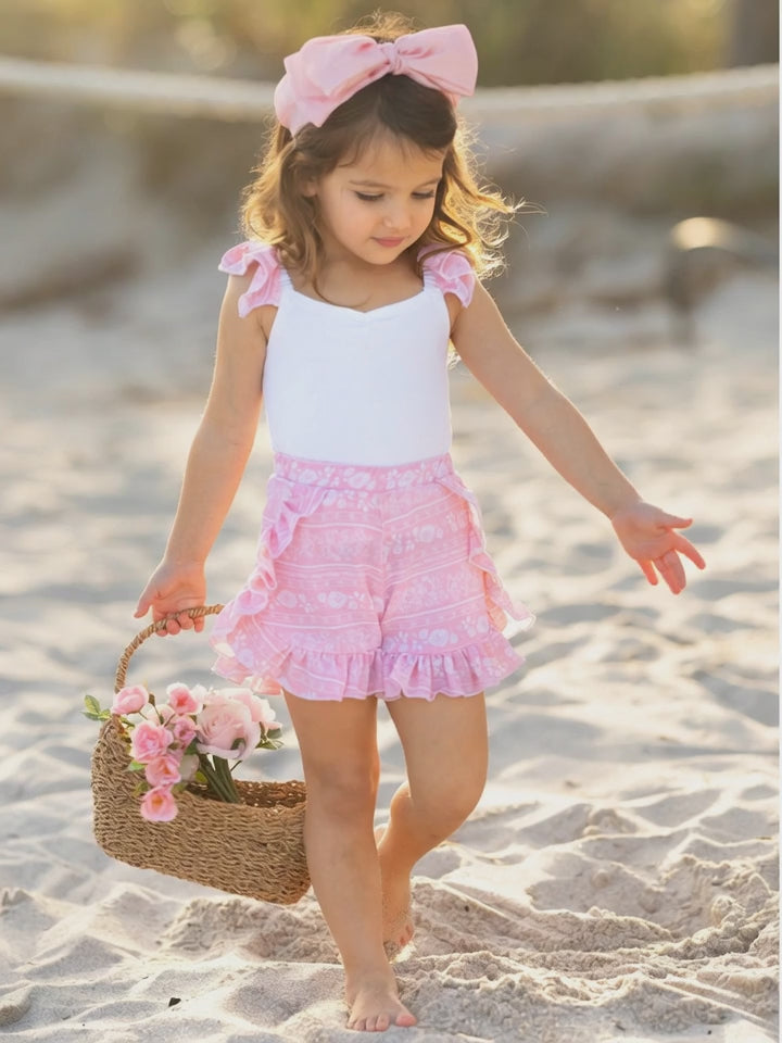 Love Those Frills Top and Ruffle Short Set