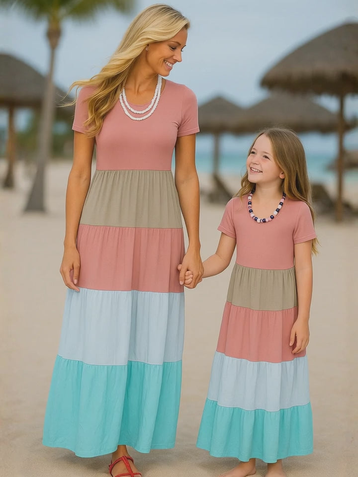 Mommy and Me Striped Maxi Dress