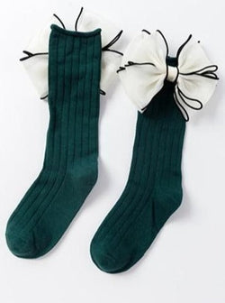 Girls Pitter Patter Bow Socks