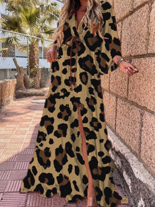 Women's Wild Style Leopard Print Kimono Cover Up