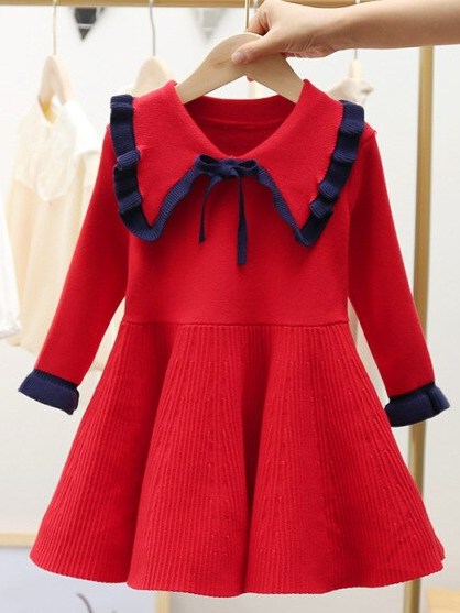 Preppy Chic Dresses | Cute Collared Sweater Dress | Mia Belle Girls