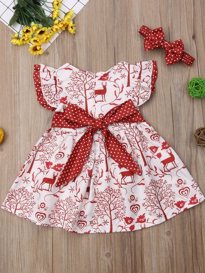 Baby O Christmastime Holiday Patterned Dress