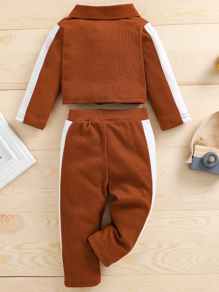 Toddler Loungewear Sets | Girls Zippered Sweatshirt & Jogger Pants Set