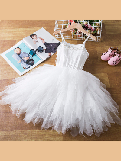 Swan Princess Layered Tulle Dress