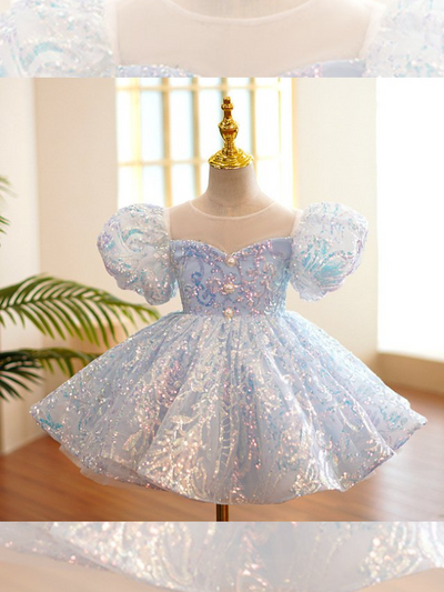 Mia Belle Girls Sequin Cupcake Princess Dress | Girls Formal Dress 