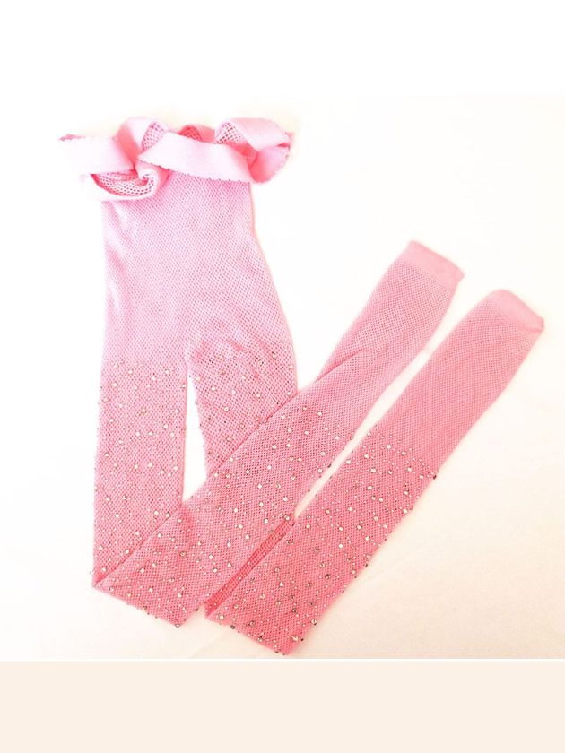 Halloween Accessories | Pink Crystal Sequin Tights - Mia Belle Girls