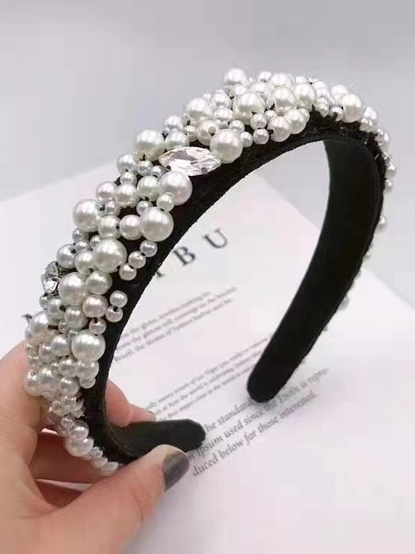 Girls Can Never Have Enough Rhinestones and Pearls Headband