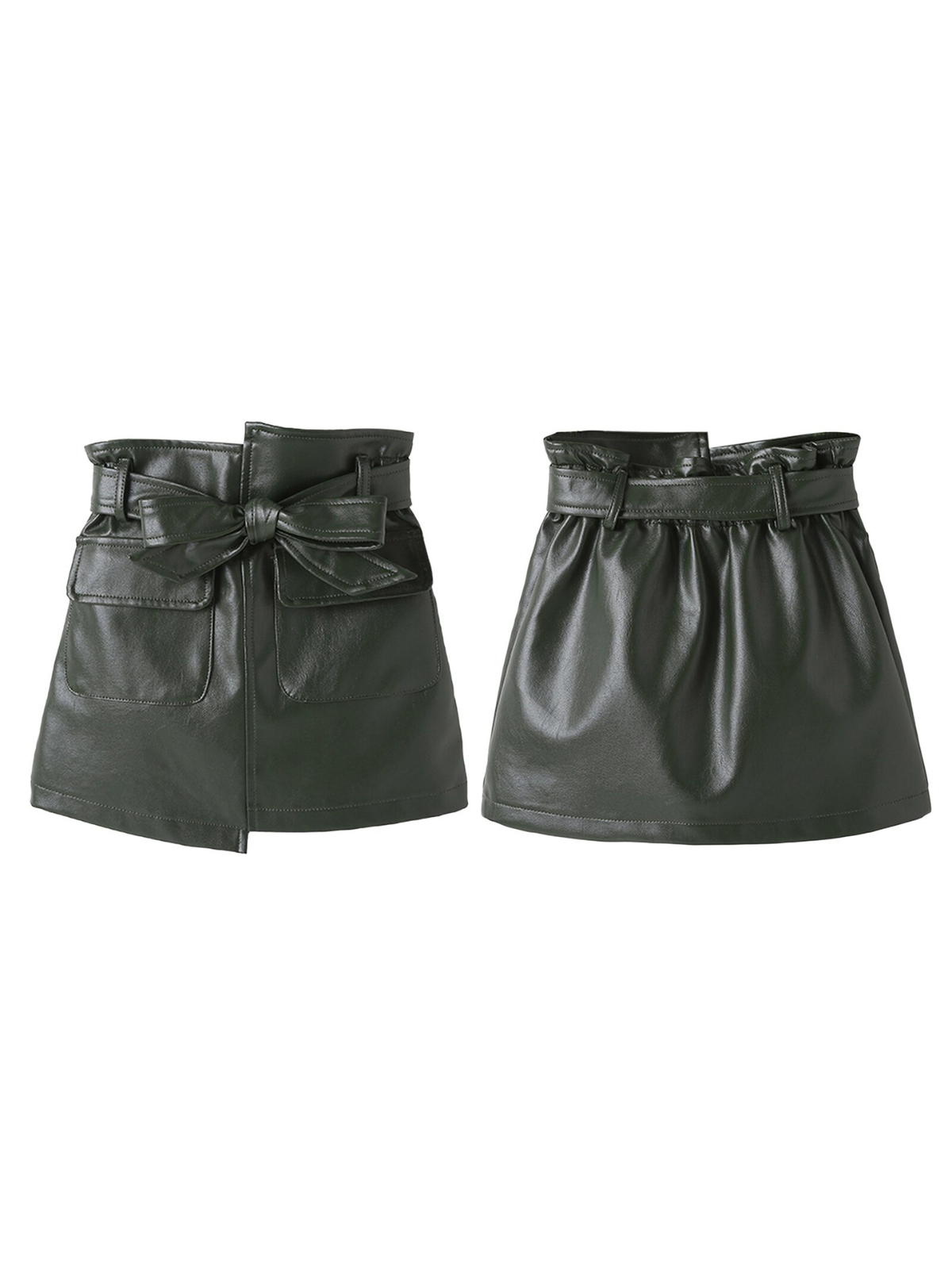 Toddler Clothing Sale | PU Leather Tie Front Skirt | Girls Boutique
