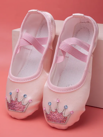 Mia Belle Girls Embroidered Ballet Shoes | Shoes By Liv & Mia