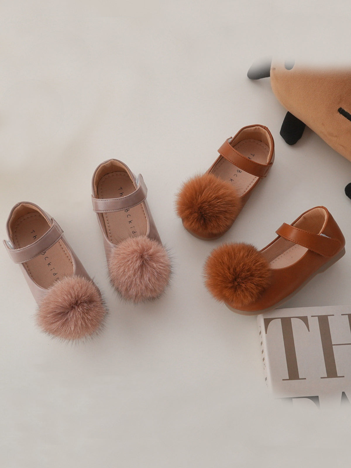 Fluffy Toes Pom Pom Mary Jane Shoes By Liv and Mia