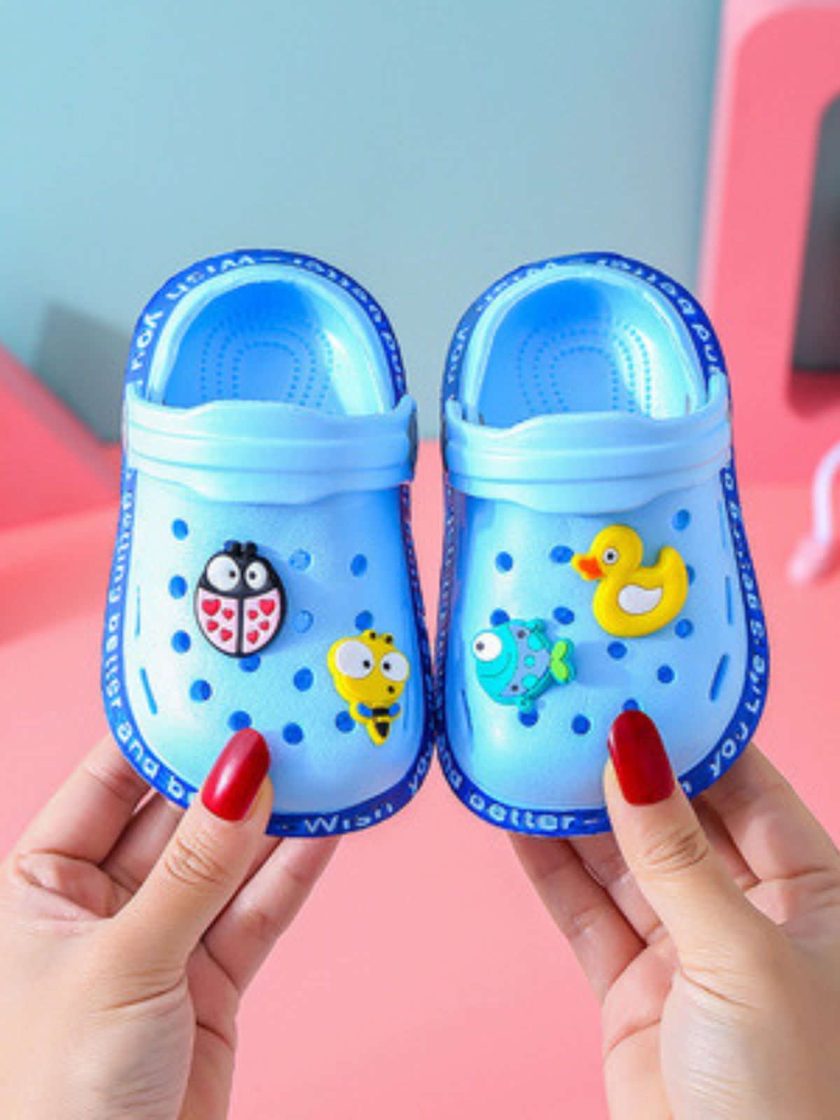 Shoes By Liv & Mia | Girls Fun Charms Swimming Slippers | Kids Shoes