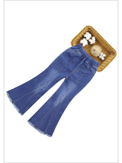 Mia Belle Girls Flared Blue Jeans | Girls Casual