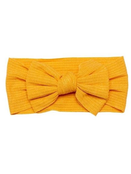 Baby bow headband yellow