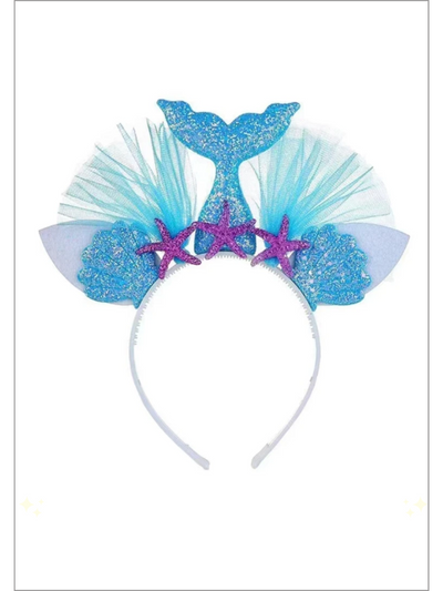 Mia Belle Girls  Accessories | Blue Mermaid Shimmer Headband 