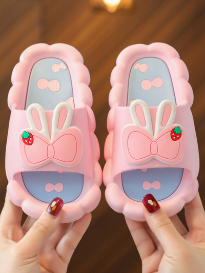 Shoes By Liv & Mia | Girls Easter Bunny Slip On Sandals | Kids Shoes