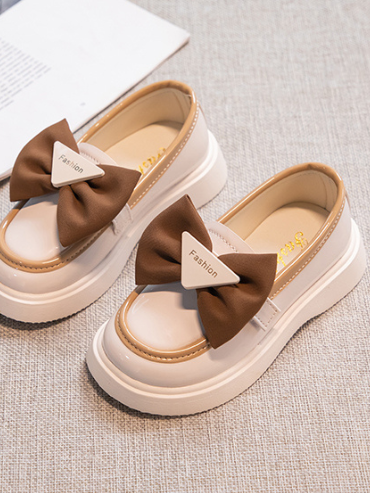 Mia Belle Girls Bow Leather Loafers | Shoes By Liv & Mia