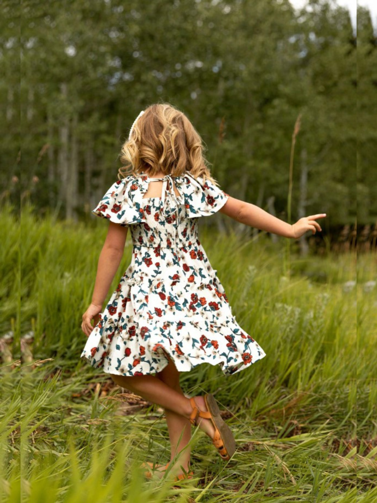 Blossoming Beauty Floral Print Smock Dress