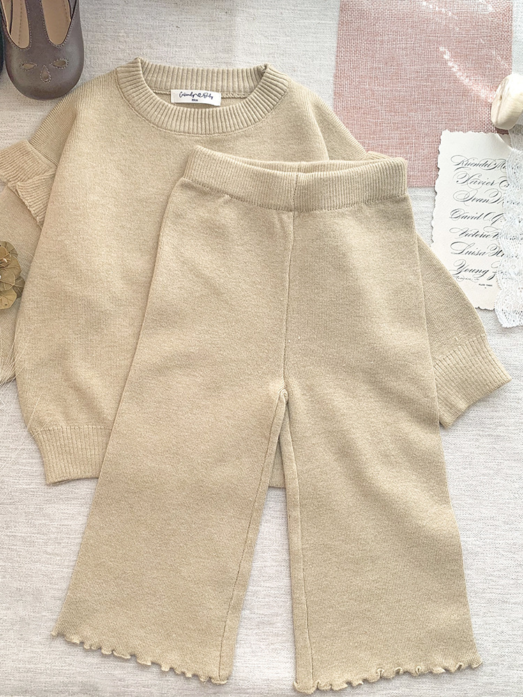 Toddler Clothing Sale | Girls Comfy Knit Pullover & Lounge Pants Set