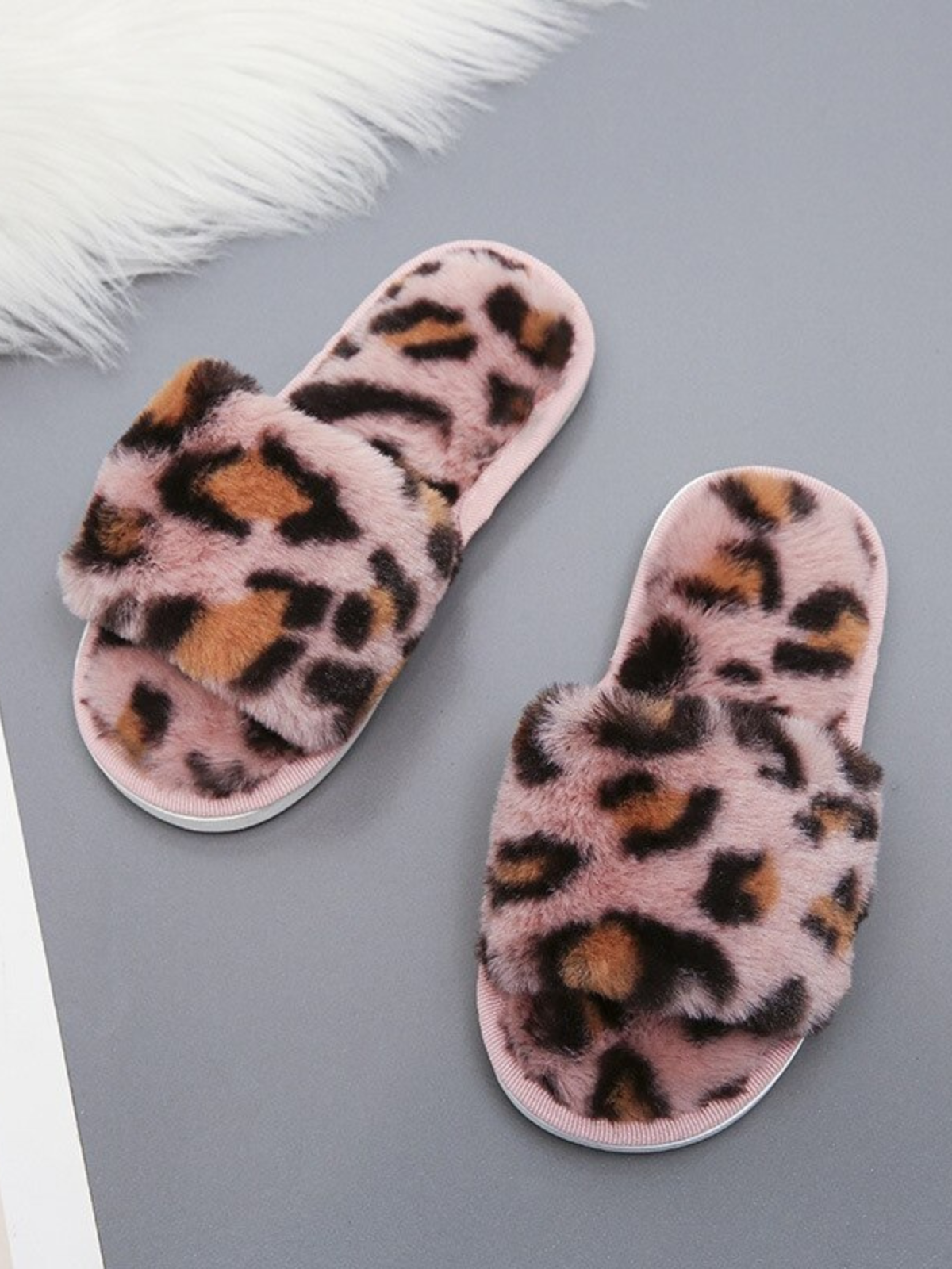 Feels Like Home Faux Fur Slippers By Liv and Mia