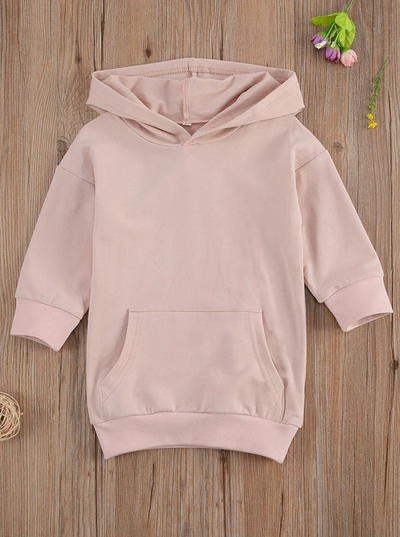 Girls Sweaters | Oversized Pink Kangaroo Hoodie | Mia Belle Girls