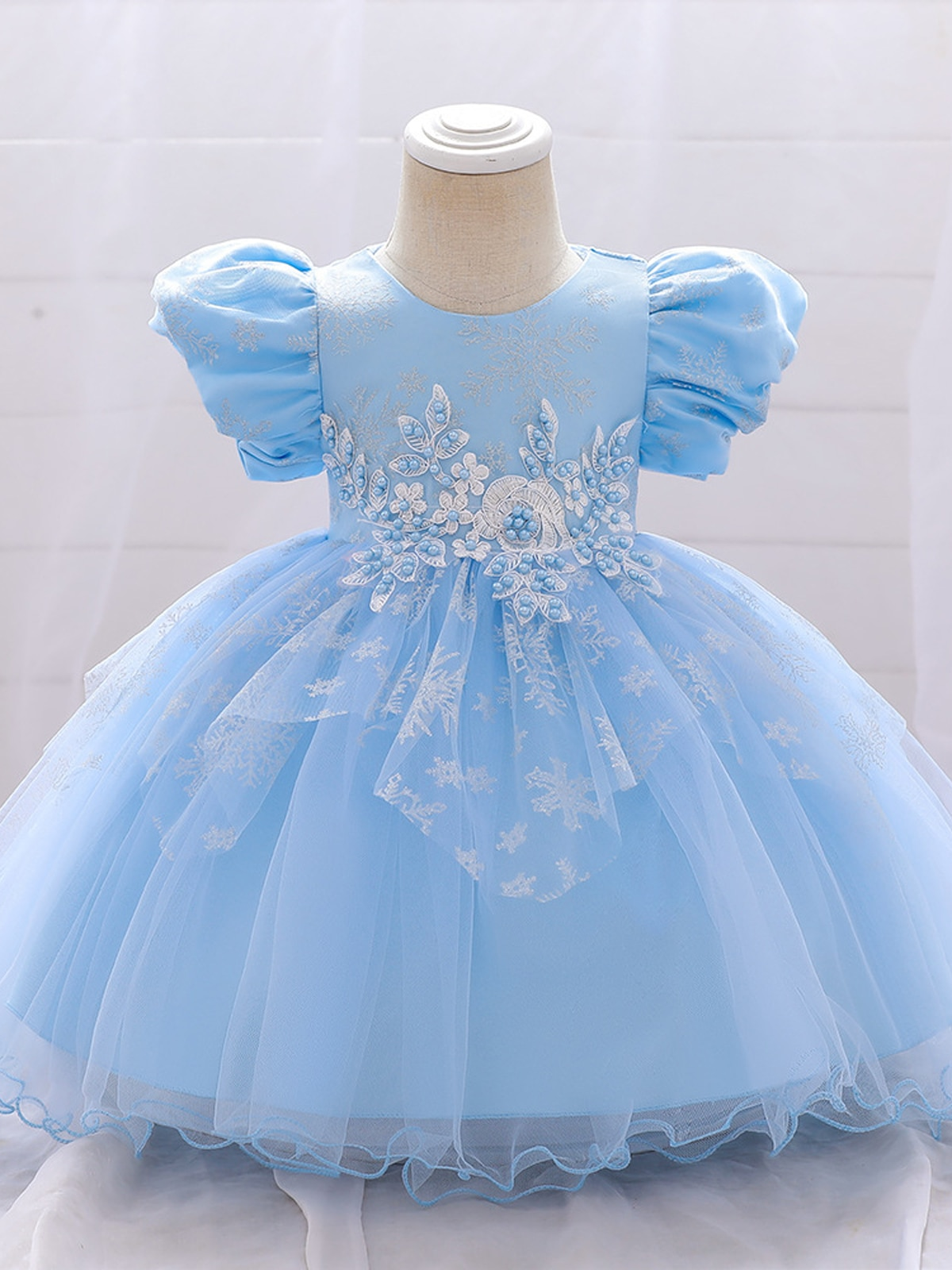 Girls Winter Holiday Dress | Toddlers Sparkle Lace Princess Dress