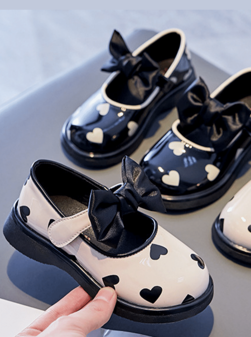 Toddler Shoes By Liv & Mia | Girls Heart Print Patent Mary Jane Flats