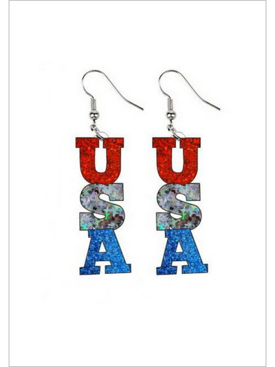 Team America Patriotic Acrylic Earrings