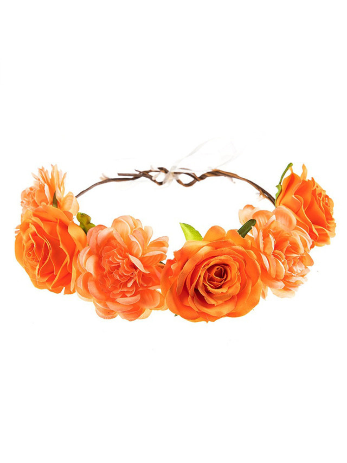 Tangerine Treat Orange Flower Crown Headband