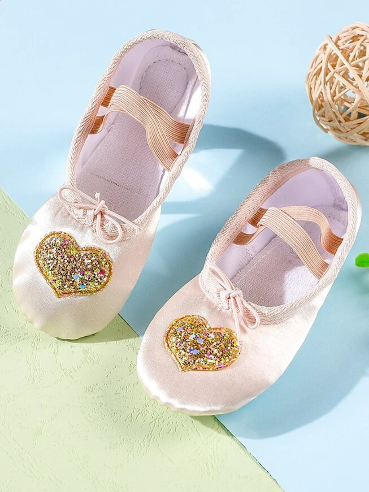 Mia Belle Girls Heart Toe Ballet Shoes | Shoes By Liv & Mia