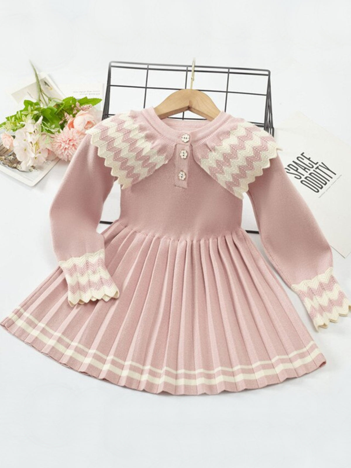 Totally Trending Pink Pleated Knit Dress
